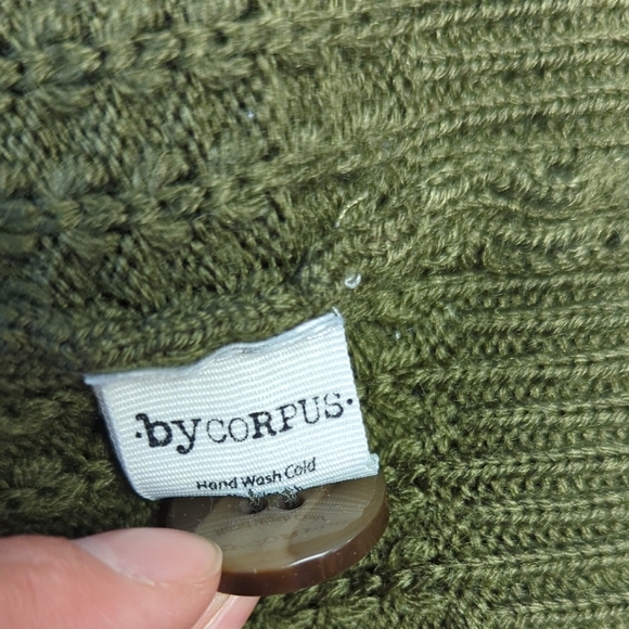 Urban Outfitters by Corpus Knit Cardigan Sweater Green Size XSmall hipster - Picture 6 of 6